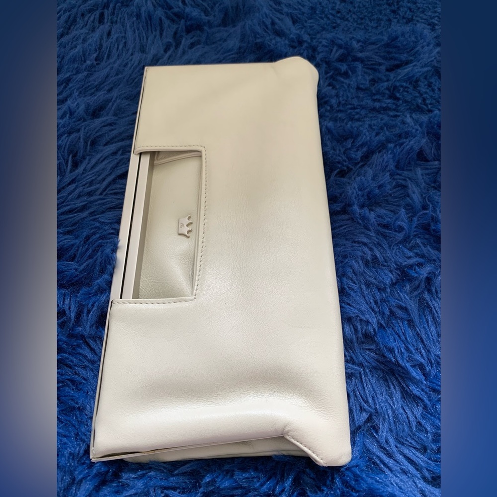 Dark Beige Leather Clutch